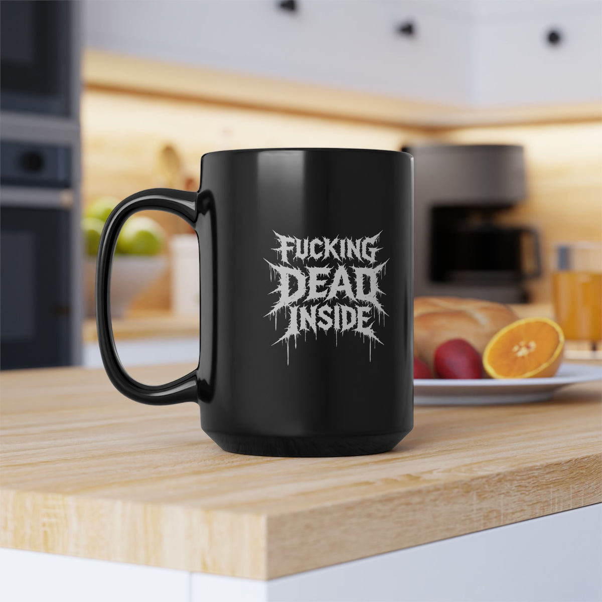 Fucking Dead Inside Black Coffee Mug